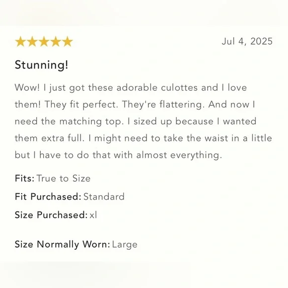 NWT Size M - Anthropologie 100% Cotton Embroidered Culottes (NWT US$ 138) - Picture 4 of 16